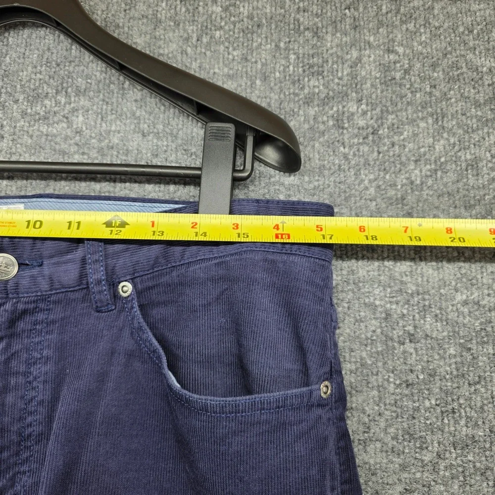 Peter Millar Mens Navy Blue Corduroy 5-Pocket‎ Straight Leg Pants MF19B29 34